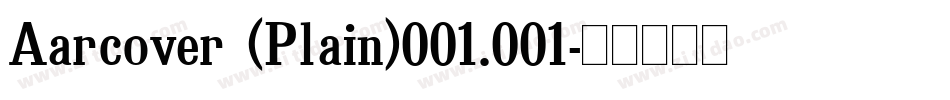 Aarcover (Plain)001.001字体转换